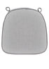 Chivari Silver with Gray Piping 2.5" Thick Chair Cushion - World's Best Cushions CUSHBST-SGR-AX-T
