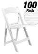 Chivari 100 Chair Pack White Resin Folding Chair Slatted Seat 650 lbs Weight Capacity* 2 Year Total Warranty* CFRW-SLATTED-CX-T-100