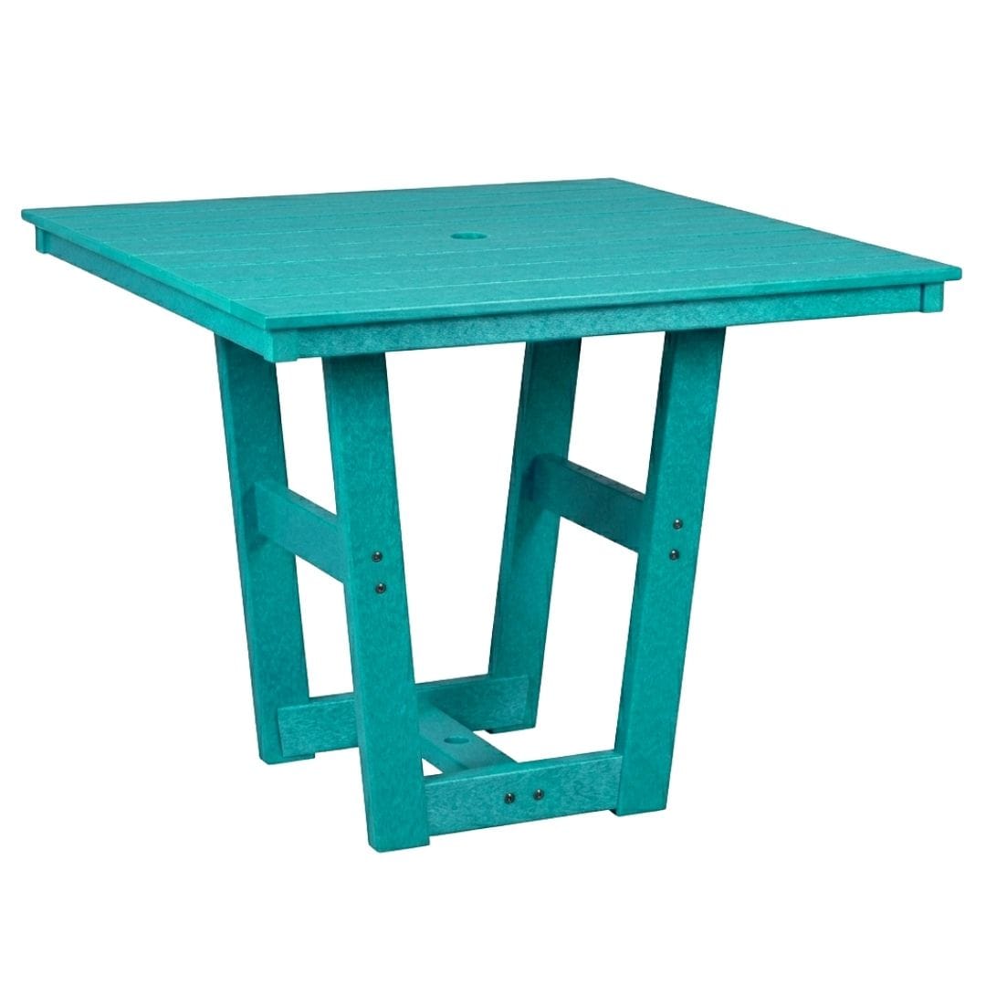 Solstice 44" Square Aruba Blue Solstice Harlow Counter Table SLT-4444C-P1HW36-AB
