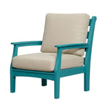 Aruba Blue Solstice Mayfield Outdoor Chair with Canvas Natural Cushions