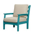 Solstice Aruba Blue Solstice Mayfield Outdoor Chair with Canvas Natural Cushions SLT-MAY-1S-AB-CN
