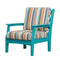 Solstice Aruba Blue Solstice Mayfield Outdoor Chair with Surround Sunrise Cushions SLT-MAY-1S-AB-SS