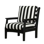 Black Solstice Mayfield Outdoor Chair with Cabana Classica Cushions