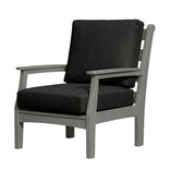 Light Gray Solstice Mayfield Outdoor Chair with Canvas Black Cushions