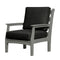 Solstice Light Gray Solstice Mayfield Outdoor Chair with Canvas Black Cushions SLT-MAY-1S-LG-CB