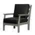 Solstice Light Gray Solstice Mayfield Outdoor Chair with Canvas Black Cushions SLT-MAY-1S-LG-CB
