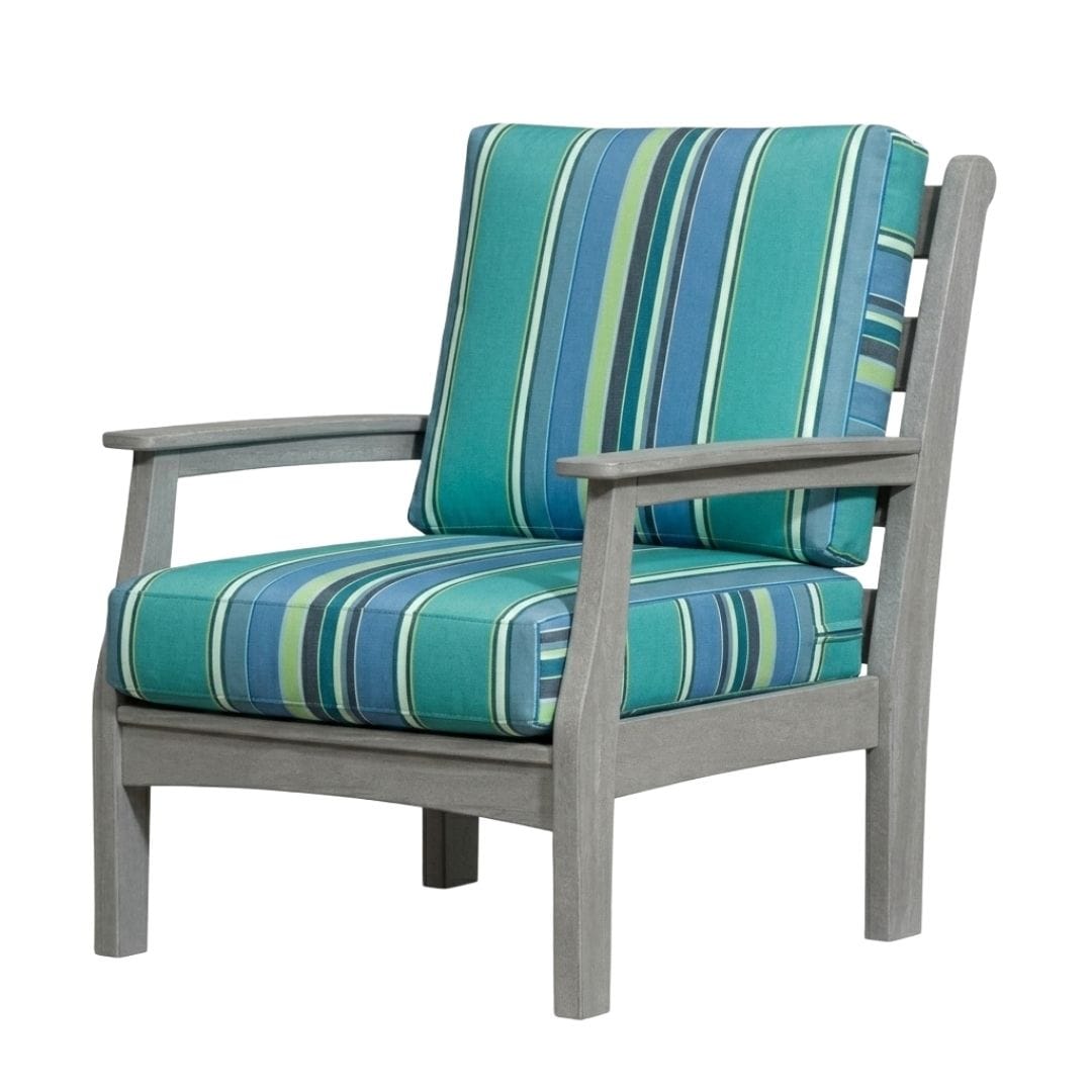 Solstice Light Gray Solstice Mayfield Outdoor Chair with Dolce Oasis Cushions SLT-MAY-1S-LG-DO