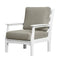 Solstice White Solstice Mayfield Outdoor Chair with Canvas Granite Cushions SLT-MAY-1S-WH-CG
