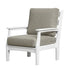 Solstice White Solstice Mayfield Outdoor Chair with Canvas Granite Cushions SLT-MAY-1S-WH-CG