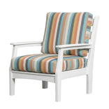 White Solstice Mayfield Outdoor Chair with Surround Sunrise Cushions