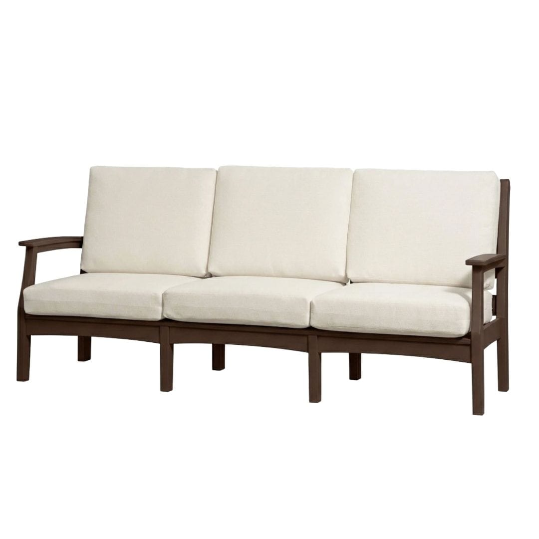 Solstice Brown Solstice Mayfield Outdoor Sofa with Canvas Natural Cushions SLT-SLT-MAY-3S-BR-CN