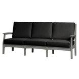 Light Gray Solstice Mayfield Outdoor Sofa with Canvas Black Cushions