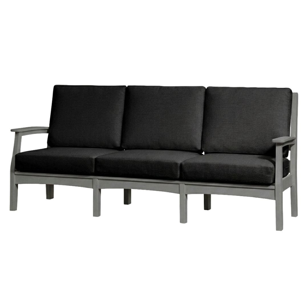 Solstice Light Gray Solstice Mayfield Outdoor Sofa with Canvas Black Cushions SLT-SLT-MAY-3S-LG-CB