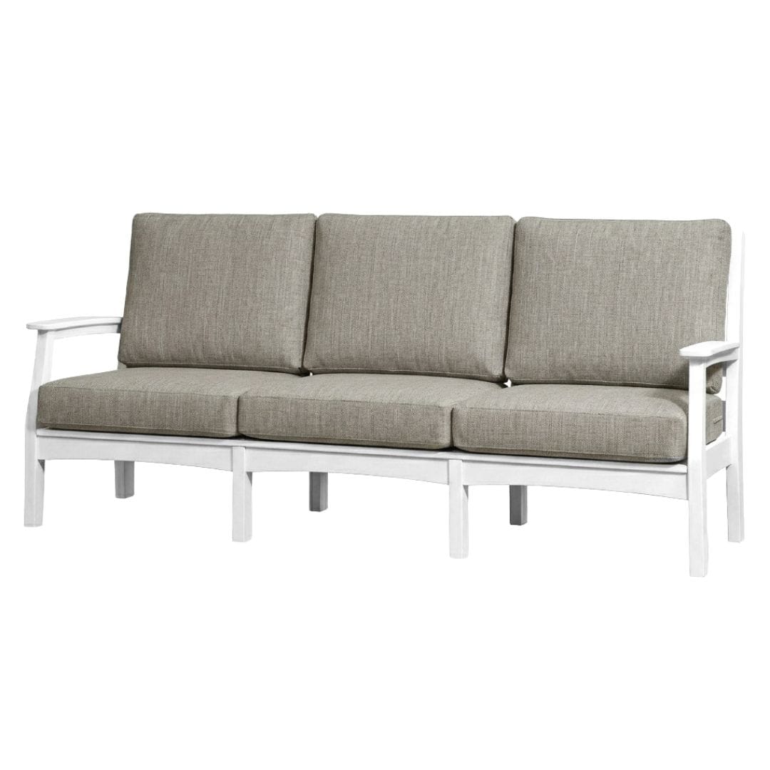 Solstice White Solstice Mayfield Outdoor Sofa with Canvas Granite Cushions SLT-MAY-3S-WH-CG