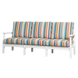 White Solstice Mayfield Outdoor Sofa with Surround Sunrise Cushions
