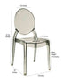 Chivari Smoke Clear Resin Oval Back Sophia Ghost Chair CGSRSM-ZG-T