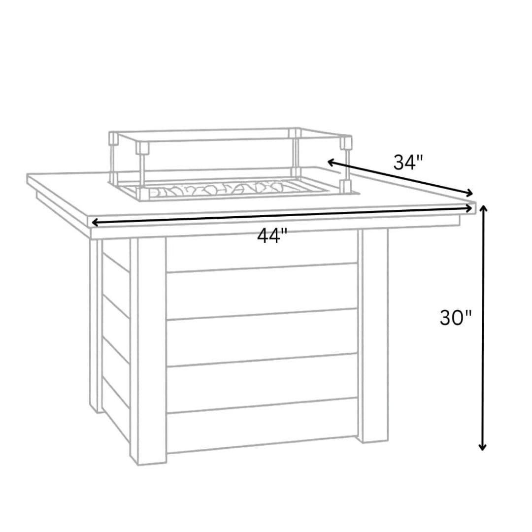 Solstice 24" Rectangle Black Solstice Preston Fire Table SLT-FP24-3444C-BK