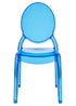 Chivari Blue Clear Resin Oval Back Sophia Ghost Chair CGSRBLU-ZG-T