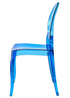 Chivari Blue Clear Resin Oval Back Sophia Ghost Chair CGSRBLU-ZG-T