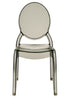 Chivari Smoke Clear Resin Oval Back Sophia Ghost Chair CGSRSM-ZG-T