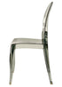 Chivari Smoke Clear Resin Oval Back Sophia Ghost Chair CGSRSM-ZG-T