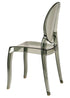 Chivari Smoke Clear Resin Oval Back Sophia Ghost Chair CGSRSM-ZG-T
