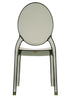 Chivari Smoke Clear Resin Oval Back Sophia Ghost Chair CGSRSM-ZG-T