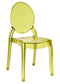 Chivari Vintage Green Clear Resin Oval Back Sophia Ghost Chair CGSRGR-ZG-T