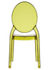 Chivari Vintage Green Clear Resin Oval Back Sophia Ghost Chair CGSRGR-ZG-T