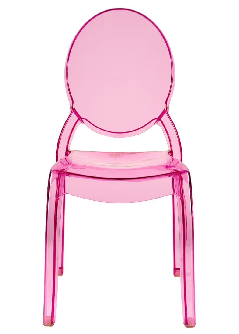 Fuchsia Clear Resin Oval Back Sophia Ghost Chair