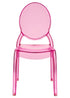 Chivari Fuchsia Clear Resin Oval Back Sophia Ghost Chair CGSRFU-ZG-T