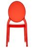 Chivari Red Clear Resin Oval Back Sophia Ghost Chair CGSRR-ZG-T
