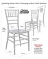 Chivari Sparkling Silver Champagne Resin Steel Skeleton™ Chiavari Chair CCRCHSSP-STEEL-AX-T