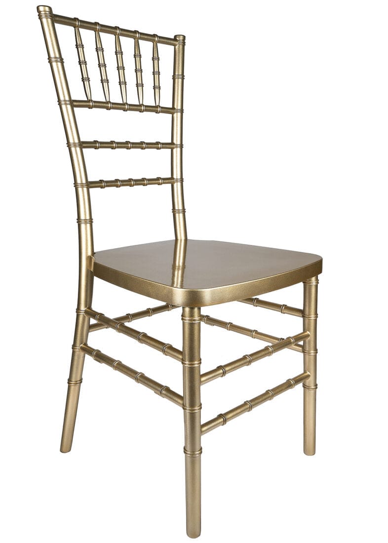 Chivari Sparkling Gold Champagne Resin Steel Skeleton™ Chiavari Chair CCRCHGSP-STEEL-AX-T