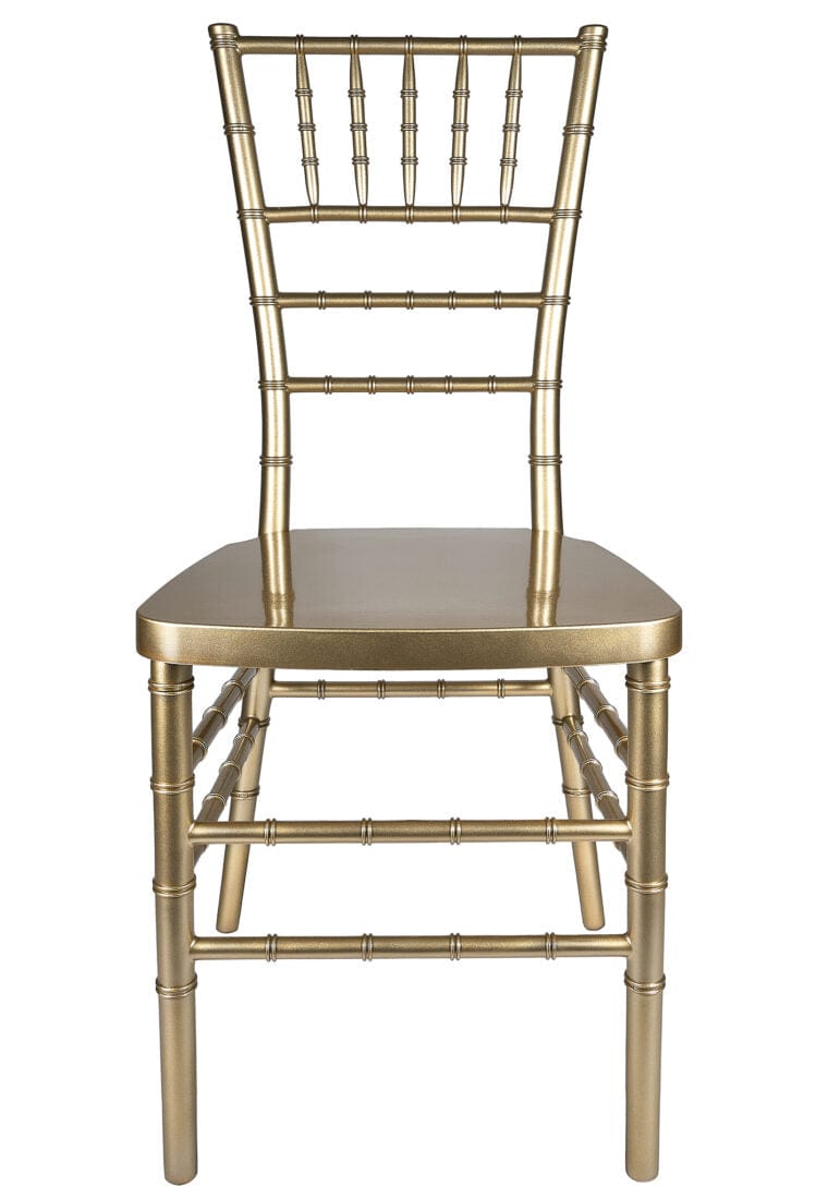 Chivari Sparkling Gold Champagne Resin Steel Skeleton™ Chiavari Chair (Per Chair Price Shown – Sold only in Quantities of 4) Some Assembly Required CCRGSP-U4-STEEL-AX-T