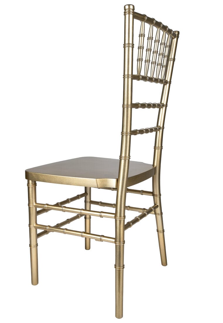 Chivari Sparkling Gold Champagne Resin Steel Skeleton™ Chiavari Chair (Per Chair Price Shown – Sold only in Quantities of 4) Some Assembly Required CCRGSP-U4-STEEL-AX-T