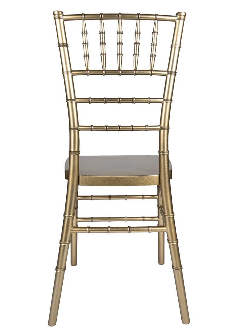 Chivari Sparkling Gold Champagne Resin Steel Skeleton™ Chiavari Chair (Per Chair Price Shown – Sold only in Quantities of 4) Some Assembly Required CCRGSP-U4-STEEL-AX-T