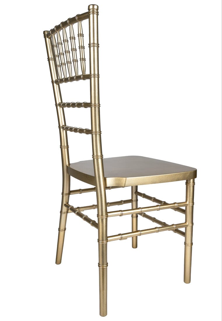Chivari Sparkling Gold Champagne Resin Steel Skeleton™ Chiavari Chair (Per Chair Price Shown – Sold only in Quantities of 4) Some Assembly Required CCRGSP-U4-STEEL-AX-T