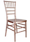 Chivari Sparkling Rose Gold Steel Skeleton™ Resin Chiavari Chair CCRRGSP-STEEL-AX-T