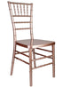 Chivari Sparkling Rose Gold Steel Skeleton™ Resin Chiavari Chair CCRRGSP-STEEL-AX-T