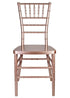 Chivari Sparkling Rose Gold Steel Skeleton™ Resin Chiavari Chair CCRRGSP-STEEL-AX-T