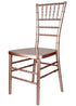 Chivari Sparkling Rose Gold Steel Skeleton™ Resin Chiavari Chair CCRRGSP-STEEL-AX-T