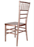 Chivari Sparkling Rose Gold Steel Skeleton™ Resin Chiavari Chair CCRRGSP-STEEL-AX-T