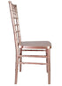 Chivari Sparkling Rose Gold Steel Skeleton™ Resin Chiavari Chair CCRRGSP-STEEL-AX-T