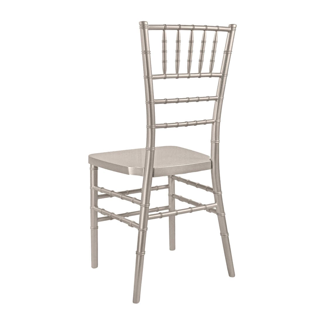 Chivari Sparkling Silver Champagne Resin Steel Skeleton™ Chiavari Chair CCRCHSSP-STEEL-AX-T