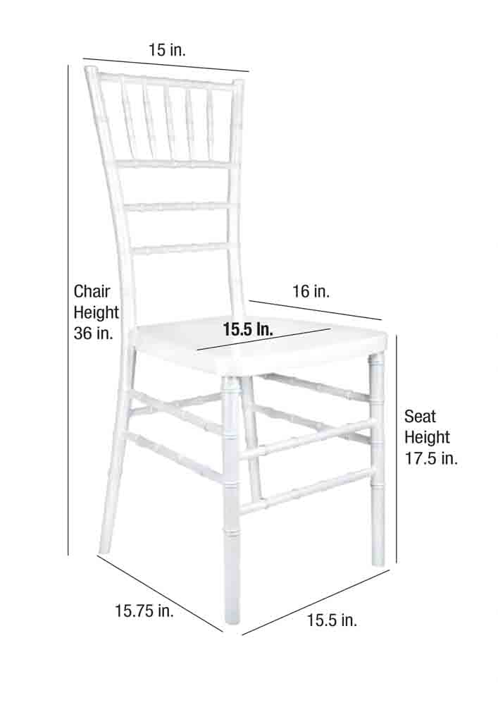 Chivari Sparkling Pearl White Resin Steel Skeleton™ Chiavari Chair CCRPWSP-STEEL-AX-T