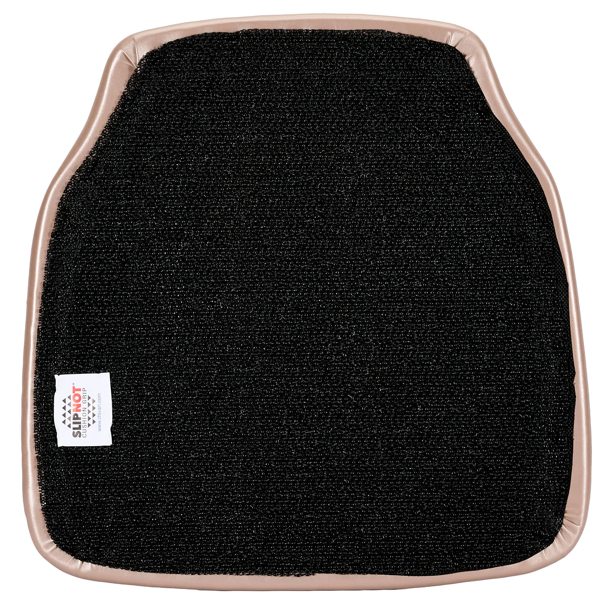 Chivari Sparkling Rose Gold Vinyl Panel Back Chiavari Cushion with SlipNot™ Technology CUSHPANVINRGS-CONT-AX-T