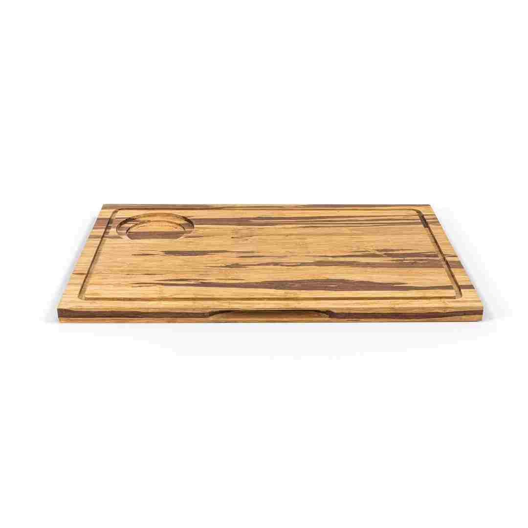 Front of the House FOH SPT052MUB21 14" x 9" Reversible Crushed Bamboo Board - Case of 4 FOH-SPT052MUB21