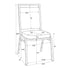 Chivari Ivory Vinyl on Gold Frame Square Back Banquet Chair CQSVI-ZF-T
