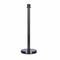 Chivari Black Polished Stanchion, Includes Weighted Base, Base Cover and Pole with Crown STANCHBLK-KT-AX